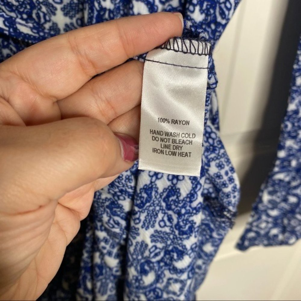 Lulus Mandala Daydream Blue Print Maxi Dress Size Small - Picture 10 of 13